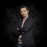 Lofaris Abstract Textured Black Round White Photo Portrait Backdrop